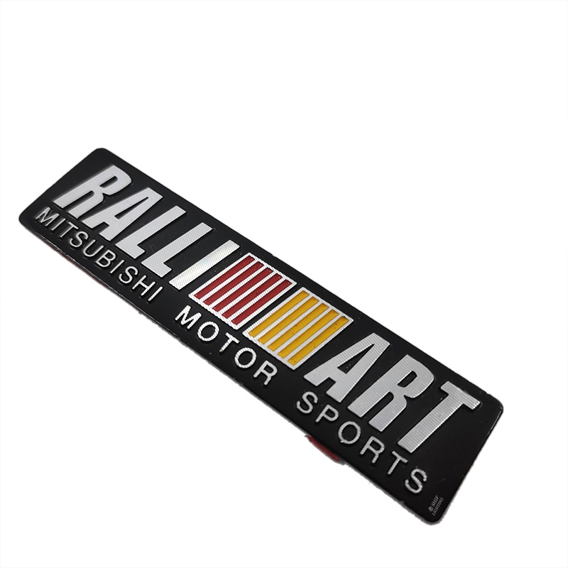 1 x Miếng Dán Logo RALLIART MITSUBISHI MOTOR Bằng Kim Loại Chất Lượng Cao Trang Trí Cho Xe Hơi MITSUBISHI