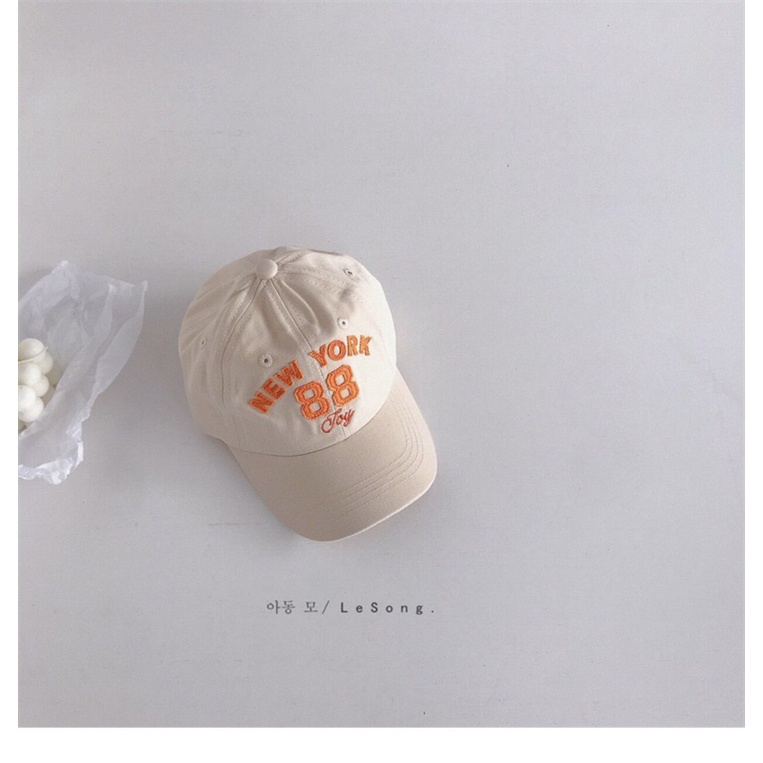 Mũ nón lưỡi trai thêu chữ NY cho bé 3-8 tuổi LTB05