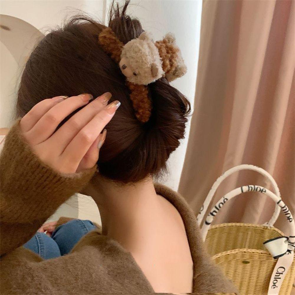FORBETTER Kẹp Tóc Đuôi Ngựa Hình Hoạt Hình Phong Cách Hàn Quốc