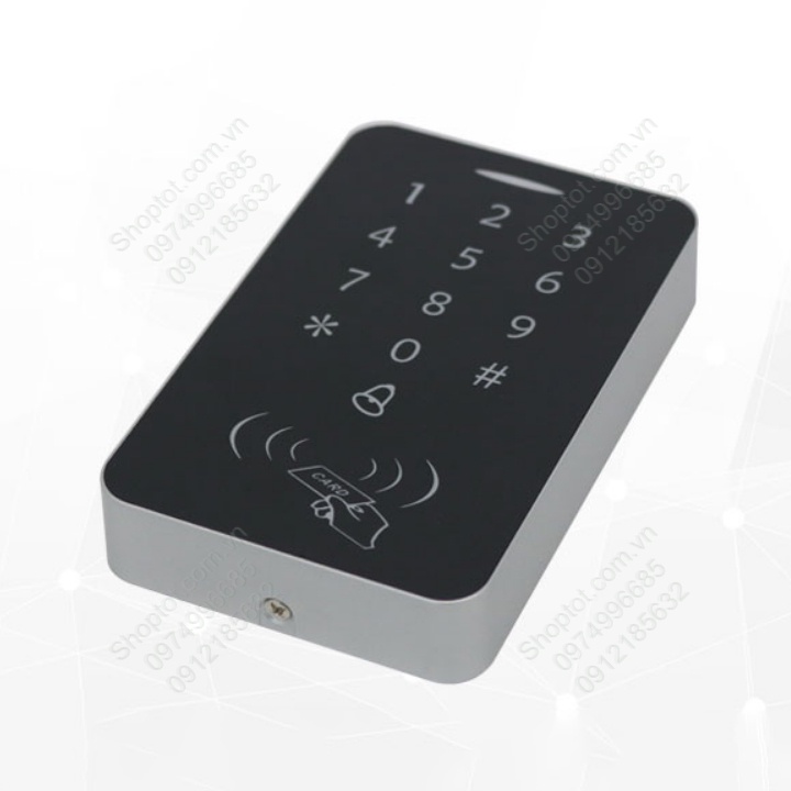 Bộ kiểm soát vào ra , mở khóa điện từ bằng thẻ IC-ID tùy chọn-mã số, kèm 5 thẻ ID-IC và công tắc exit