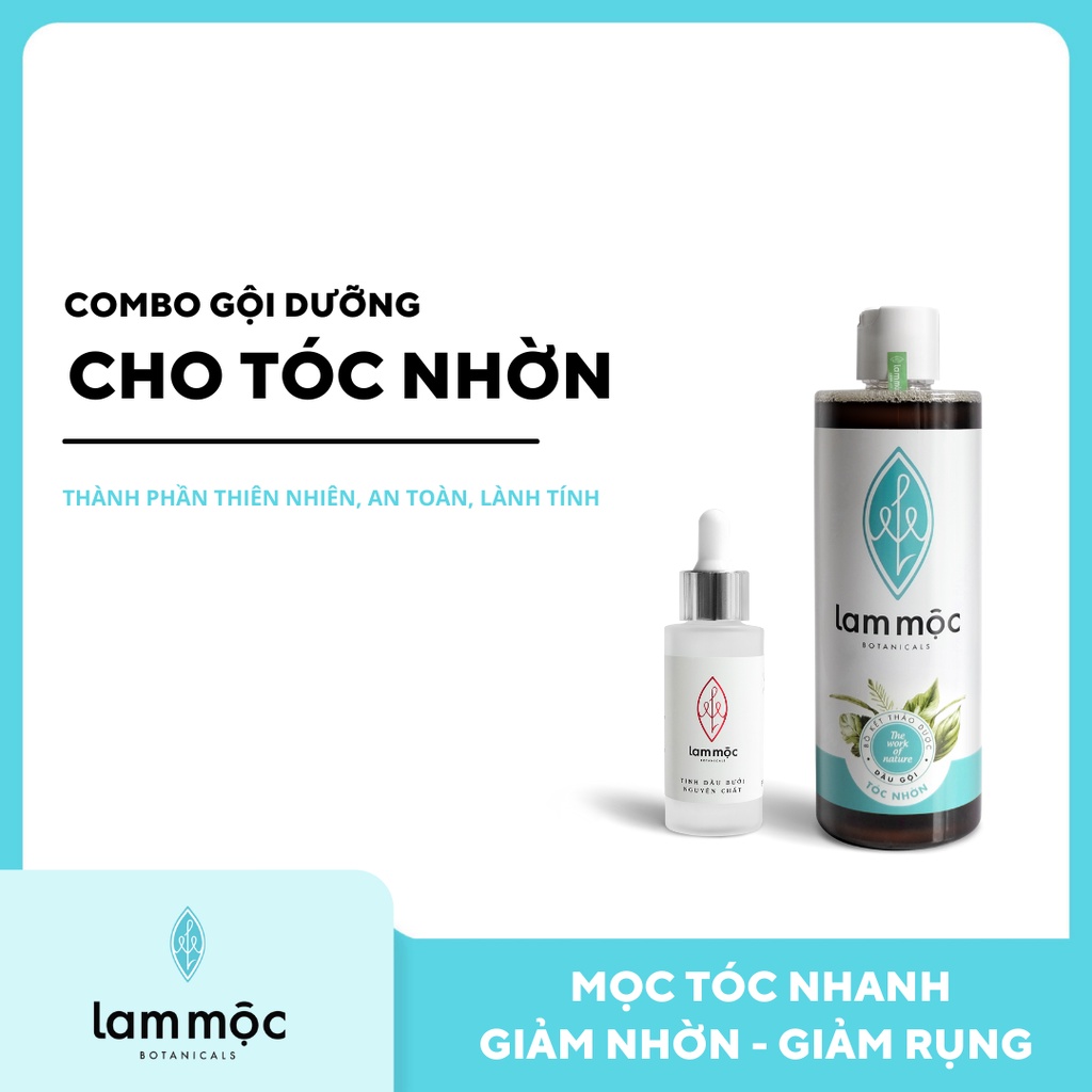 Combo dầu gội 500ml bất kì + Tinh dầu bưởi