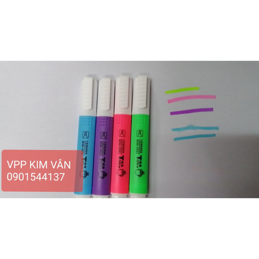 Bút dạ quang nhỏ 5 màu Cenvava Mini-0501 chất lượng cao