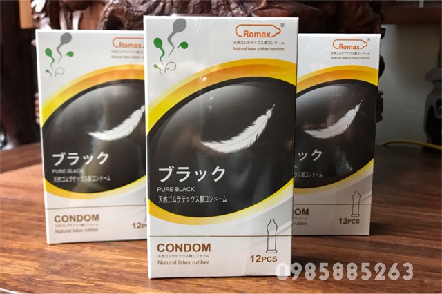 Bao cao su ROMAX siêu mỏng trơn - Hộp 12 Pcs - Nhật Bản - Ipek_Shop