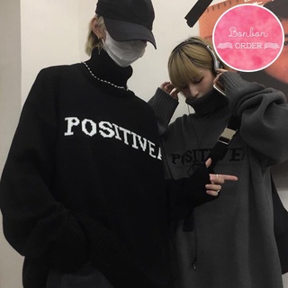 Áo len cao cổ ulzzang in chữ cực chất -