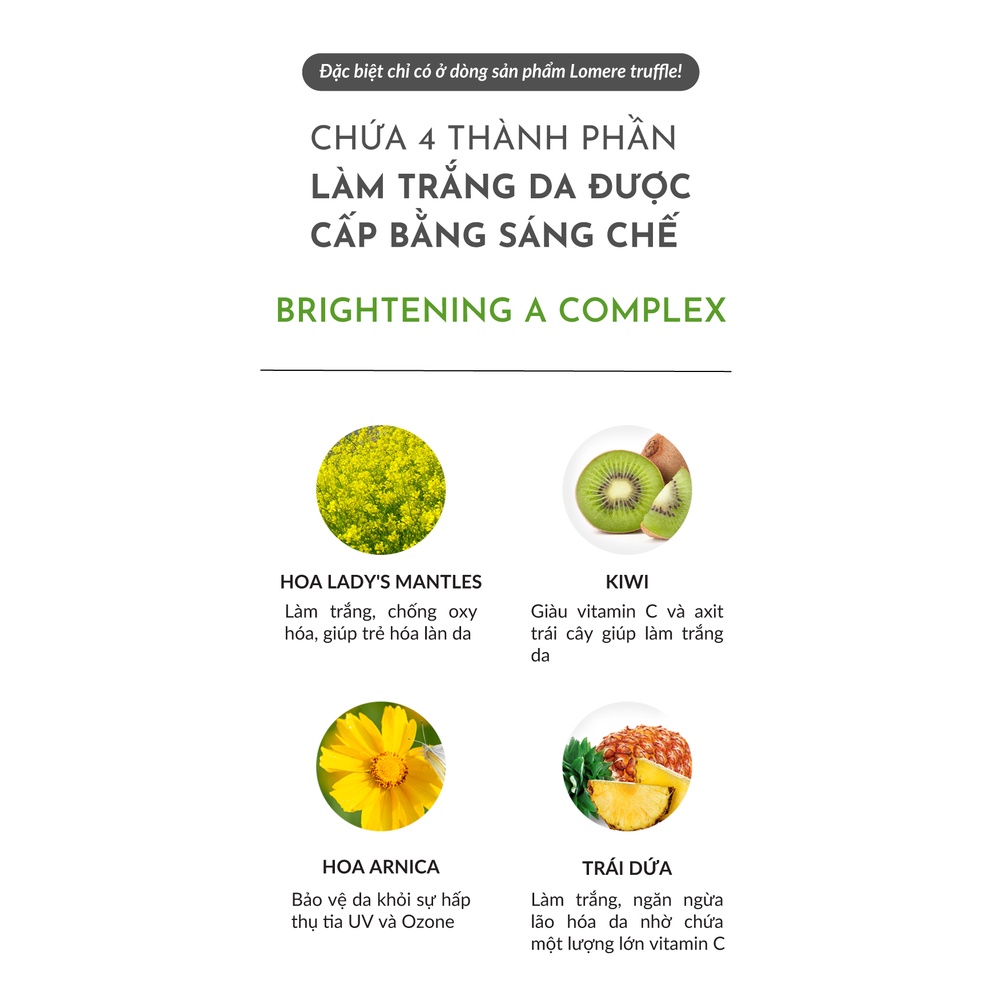 Sữa rửa mặt Dưỡng trắng Lomere Prime Truffle Cell Repair Brightening Foam Cleansing - Hàn Quốc Chính Hãng