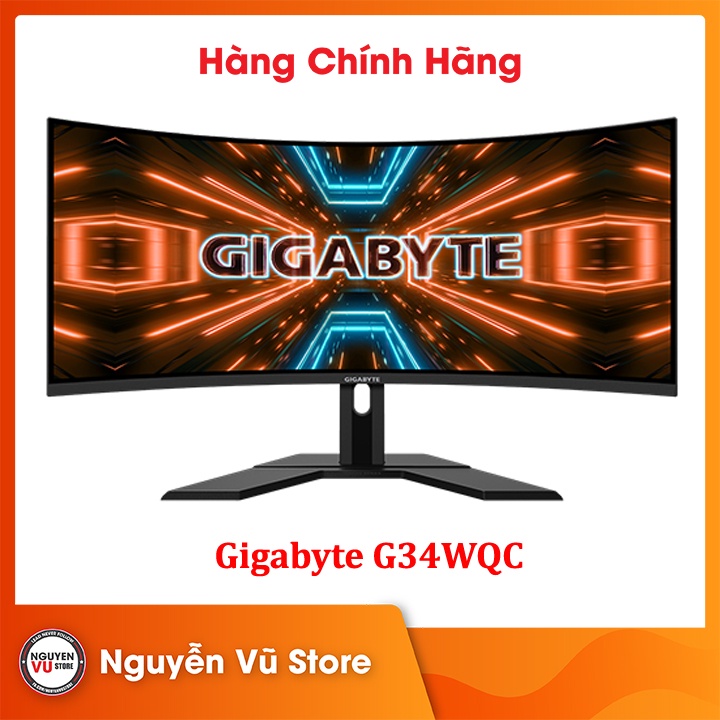 Màn Hình Cong Gaming Gigabyte G34WQC 3‎4″ 1‎ms 144Hz - Hàng Chính Hãng