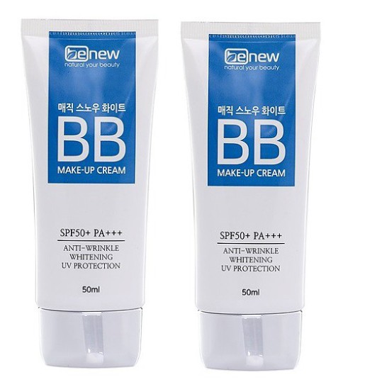 HÀNG CHÍNH HÃNG- 2 Hộp Kem Nền BB Cream Lâu Trôi Lên Tông Trắng Mịn Tự Nhiên 3 Công Dụng Benew Magic Hàn ( 50ml/ Hộp)