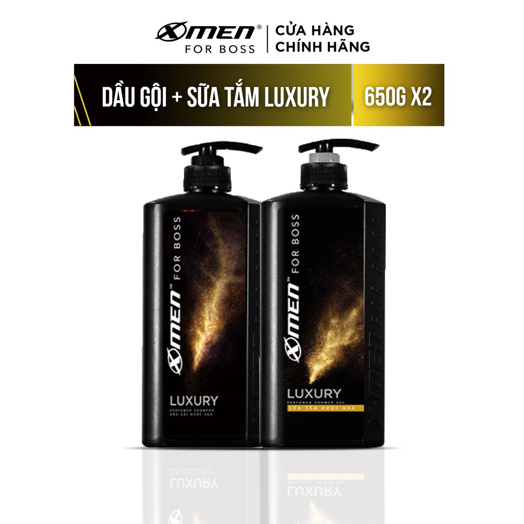 Combo Dầu gội nước hoa 650g + Sữa tắm nước hoa 650g X-Men for Boss Luxury