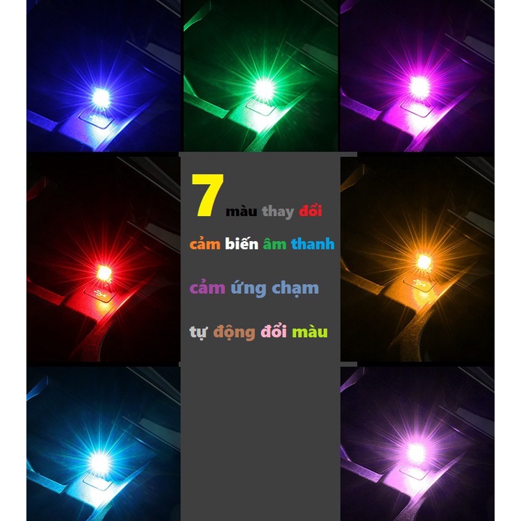 Đèn led trang trí thông minh 7 màu cắm usb