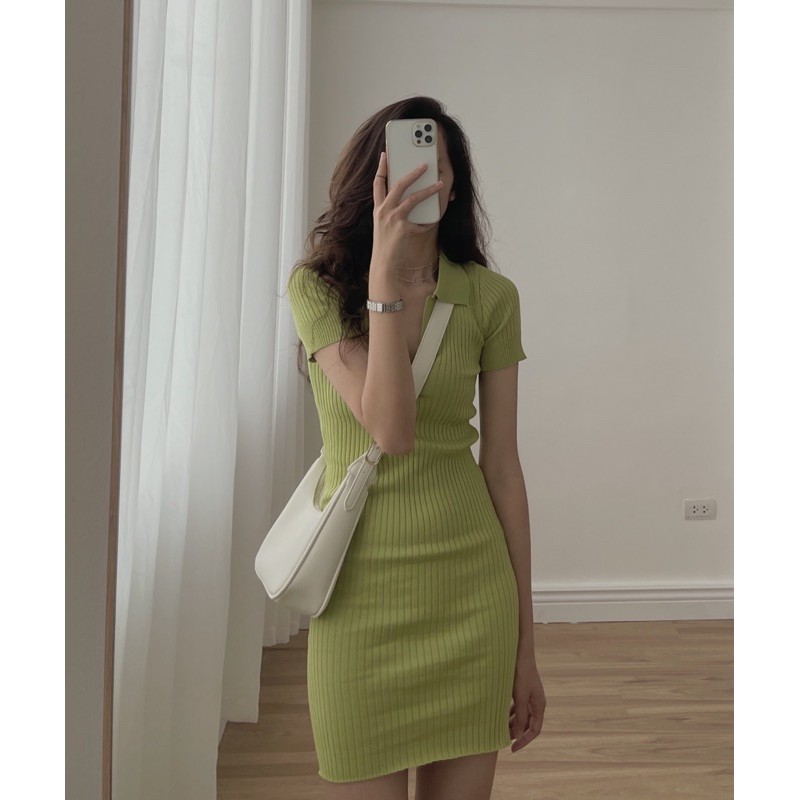 váy body len tăm cổ polo 347 | BigBuy360 - bigbuy360.vn