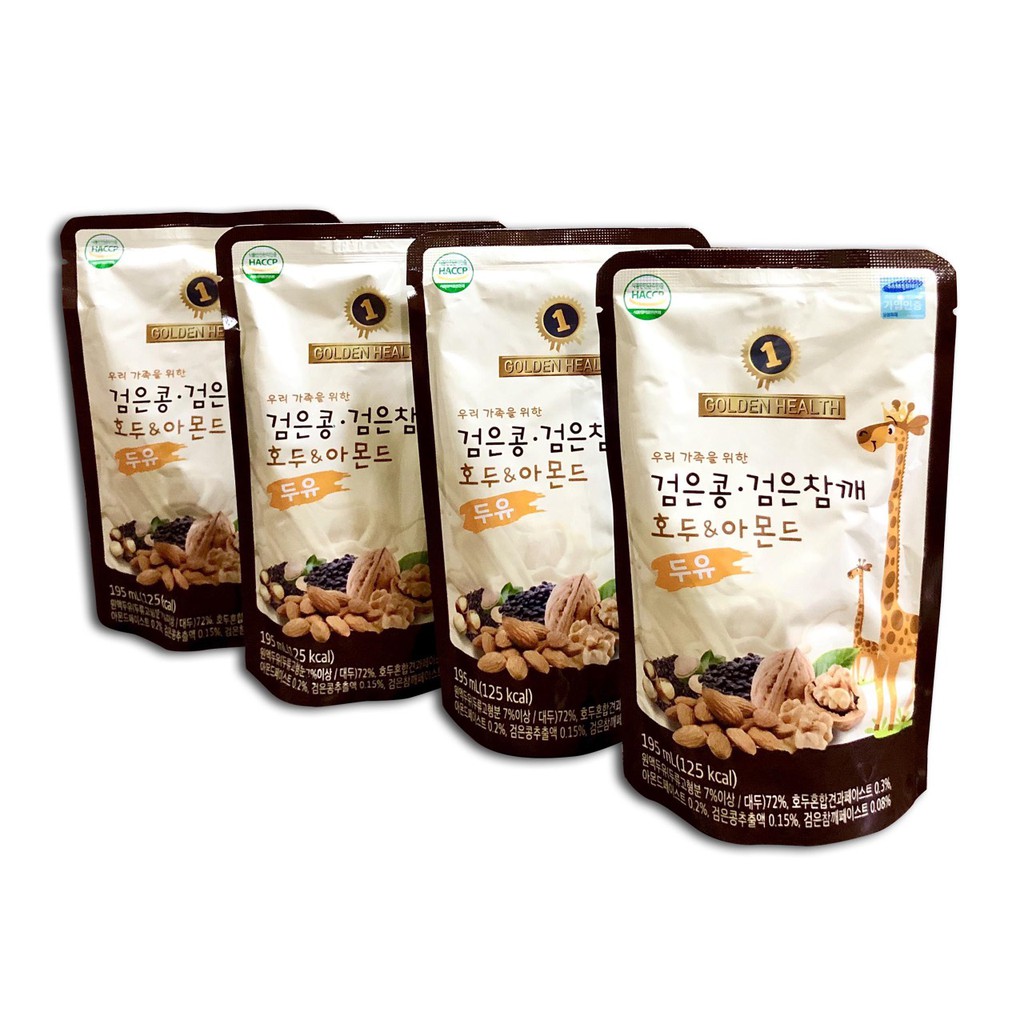 Sữa Óc chó Hạnh nhân Đậu đen hiệu Golden Health (thùng 20 bịch 195ml) - Dinh Dưỡng Tăng Chiều Cao