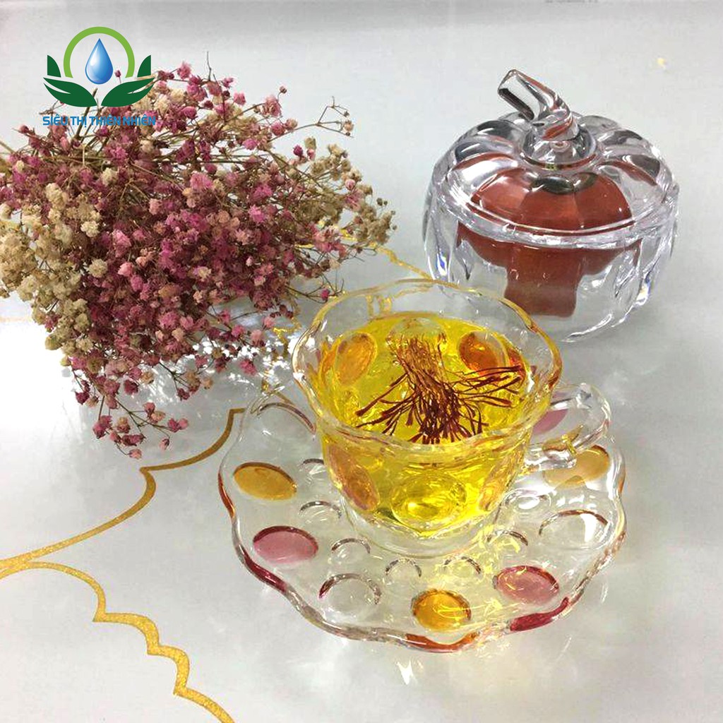 Trà nhụy hoa nghệ tây Saffron chính hãng Mộc Sắc lọ 2g, trà sợi cải thiện giấc ngủ, giảm stress của Siêu Thị Thiên Nhiên
