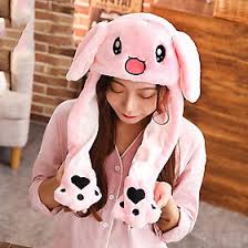 Nón tai thỏ bóp hơi tai giật vẫy,có đèn