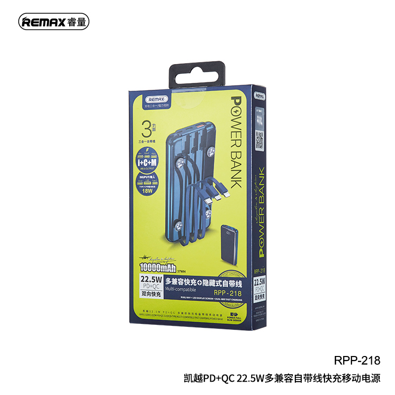 Cáp Sạc Nhanh Remax Rpp-218 Pd + Qc 22.5w