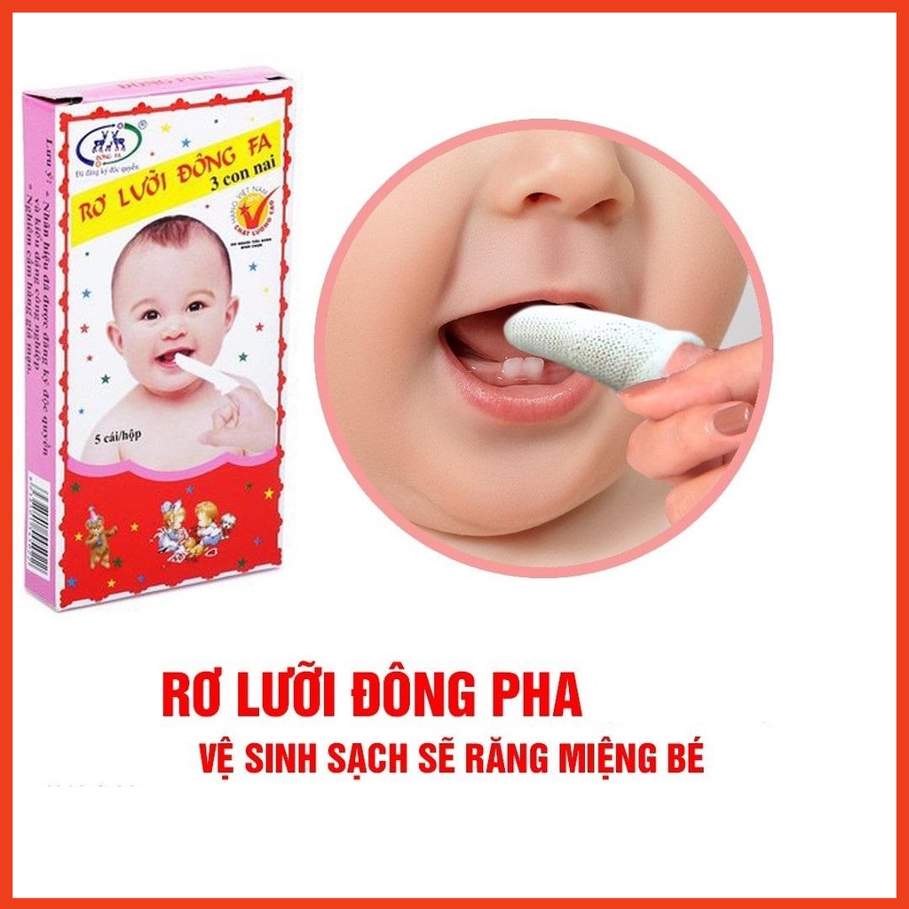 Gạc rơ lưỡi cho bé, rơ lưỡi Đông Fa