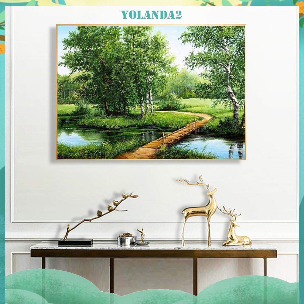 Tranh Đính Đá Kim Cương Toàn Bộ 5D DIY Hình Tranh Vẽ Núi Nước