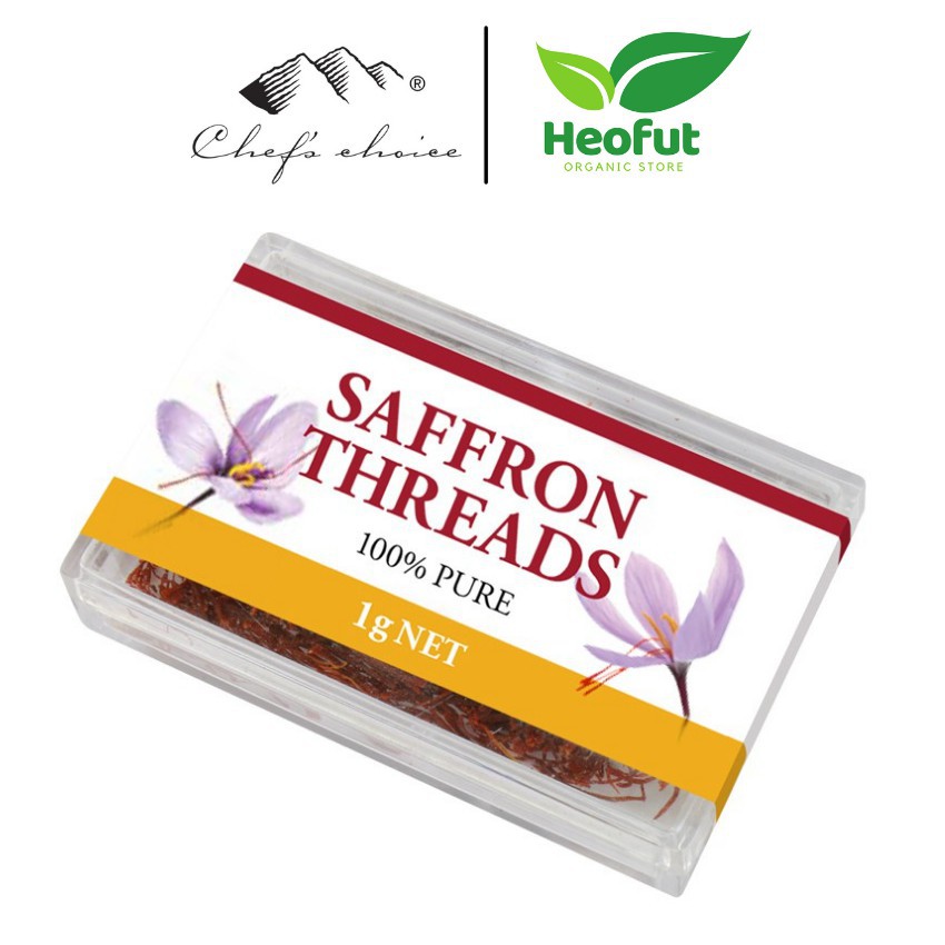 Nhuỵ hoa nghệ tây Chef's Choice hữu cơ saffron việt nam organic nhập khẩu Úc Heofut