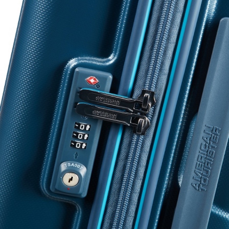 Vali nhựa AMERICAN TOURISTER Technum TSA - METALLIC BLUE size đại 77cm