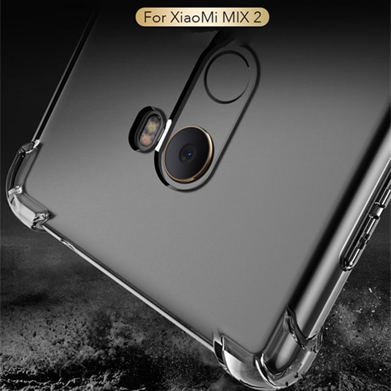 Ốp lưng silicon trong suốt cho Xiaomi Mi Mix 2 Mix2