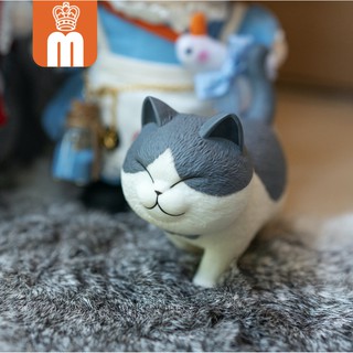 Mô hình mèo xám nhựa cứng cho búp bê bông kích thước 20cm