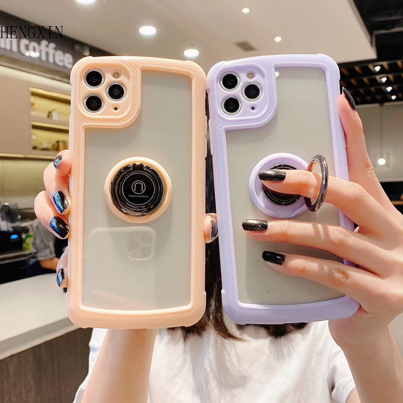 Fit for Apple mobile phone 11 shell simple frame x xr ring fresh se2 anti-drop 8plus premium iPhone 11 pro cover lens xs max transparent men and women