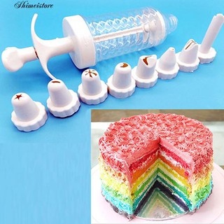 8 Pcs Nozzles Syringe Pen Cake Cream Pastry Cookie Decorating DIY Baking Tool