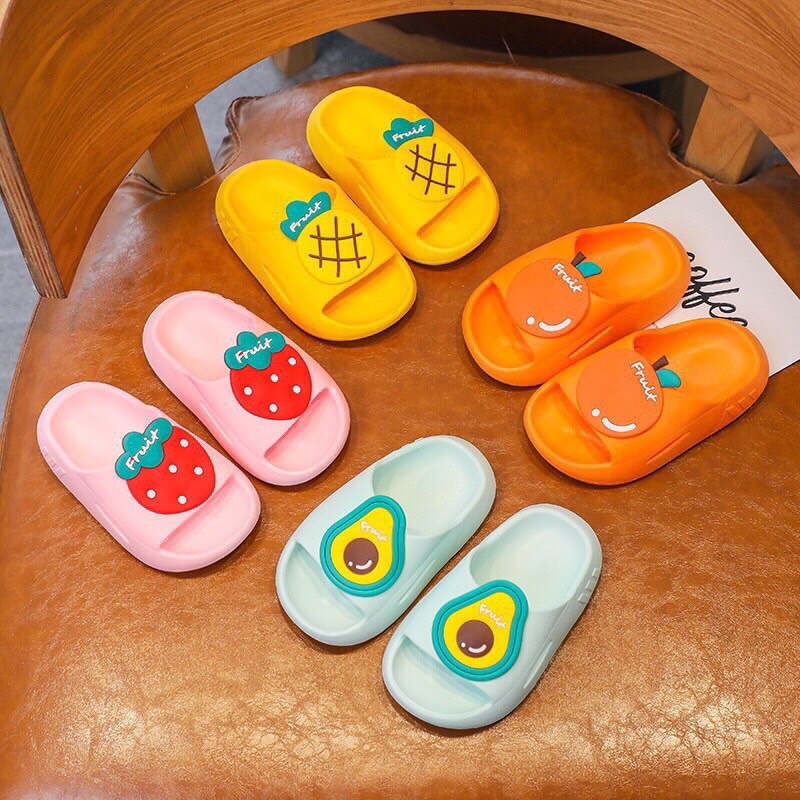 Dép lê quai ngang trẻ em Fruits đế bánh mì chống trơn trượt mã DLC2