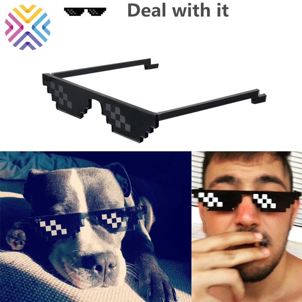 Thug Life New Sunglasses Deal with It 8 Bit Pixel Glasses Mlg Enhance Self-confidence JP7