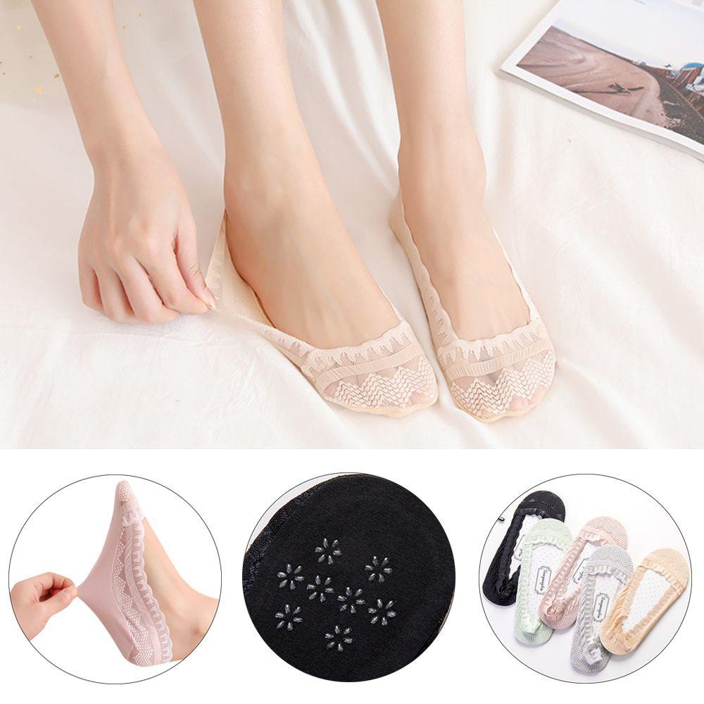 Vớ Thuyền Chất Liệu Cotton Mỏng Phối Ren Thời Trang Mùa Hè Cho Nữ