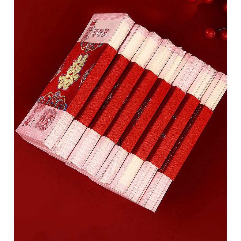 Giấy Song Hỷ đỏ nạp tài
