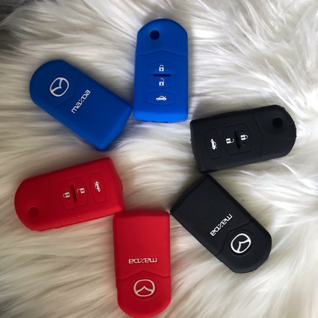 Bao silicone bọc bảo vệ chìa khoá gập MAZDA 3 nút