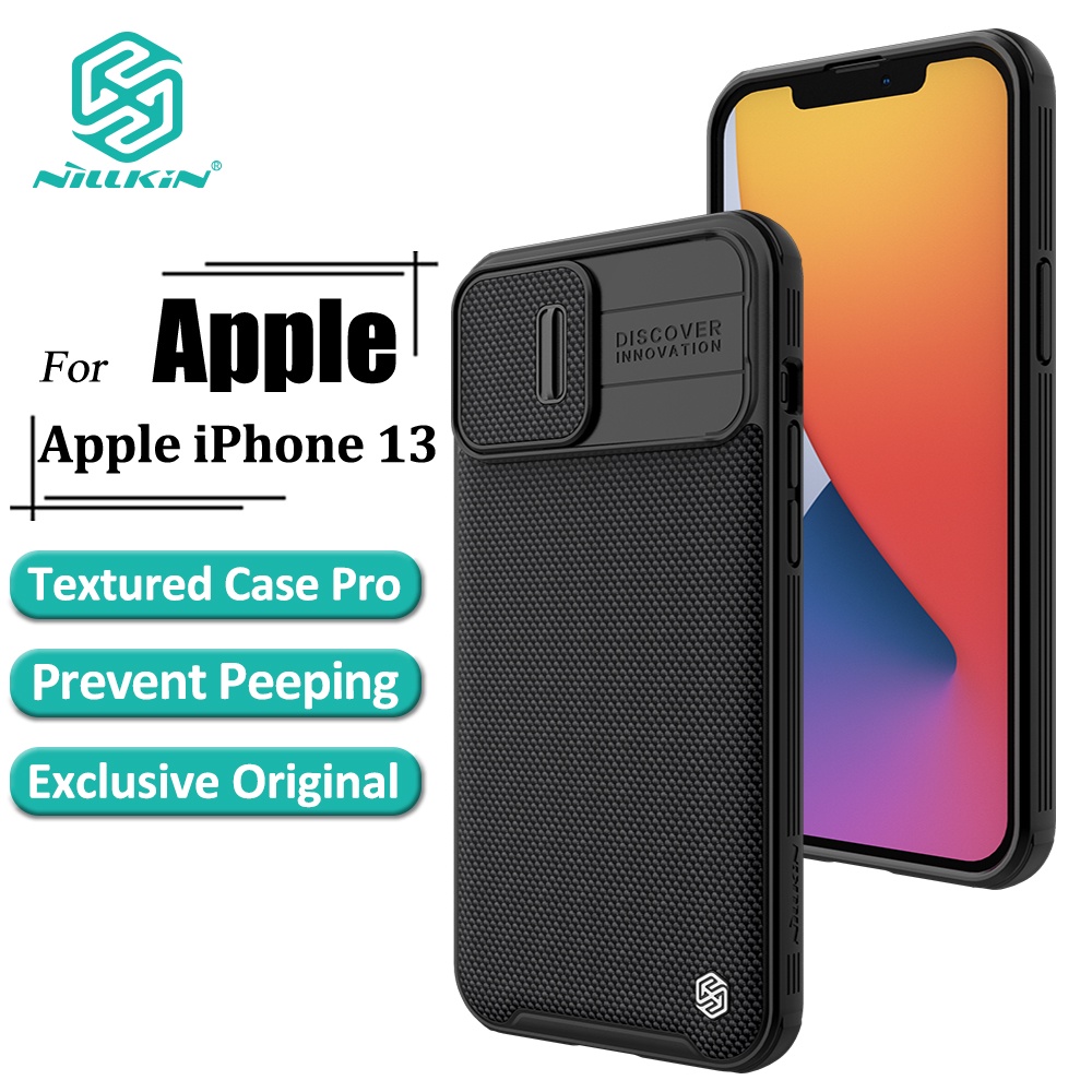 Ốp Điện Thoại Nillkin Cho Iphone 13 Kết Cấu Tpu Pc Sợi Nylon Siêu Mỏng Chống Sốc Nắp Che Camera Bảo Vệ Sự Riêng Tư
