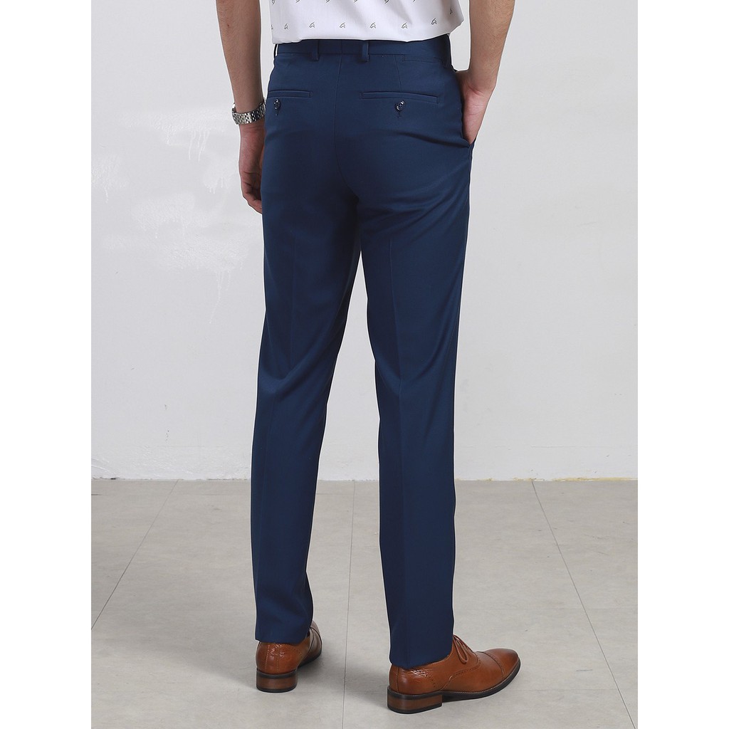 Quần Tây Nam Aristino ATR00208 Quần Âu Nam Màu Xanh Tím Than 26 Dáng Regular Fit Vải Polyester