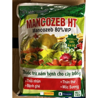 Thuốc trừ bệnh cây Vua nấm bệnh Manozeb 80WP xanh (Mancozeb xanh) - gói 1Kg CÓ QUÀ TẶNG KÈM