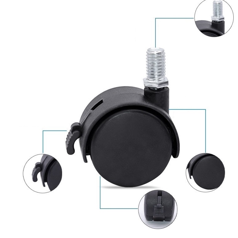 Combo 20 Bánh xe ghế văn phòng Bánh xe ghế xoay bền chắc, dễ lắp đặt