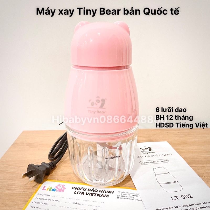 Máy Xay Tiny Bear Bản Quốc Tế Cối Thuỷ Tinh Hình Con Gấu