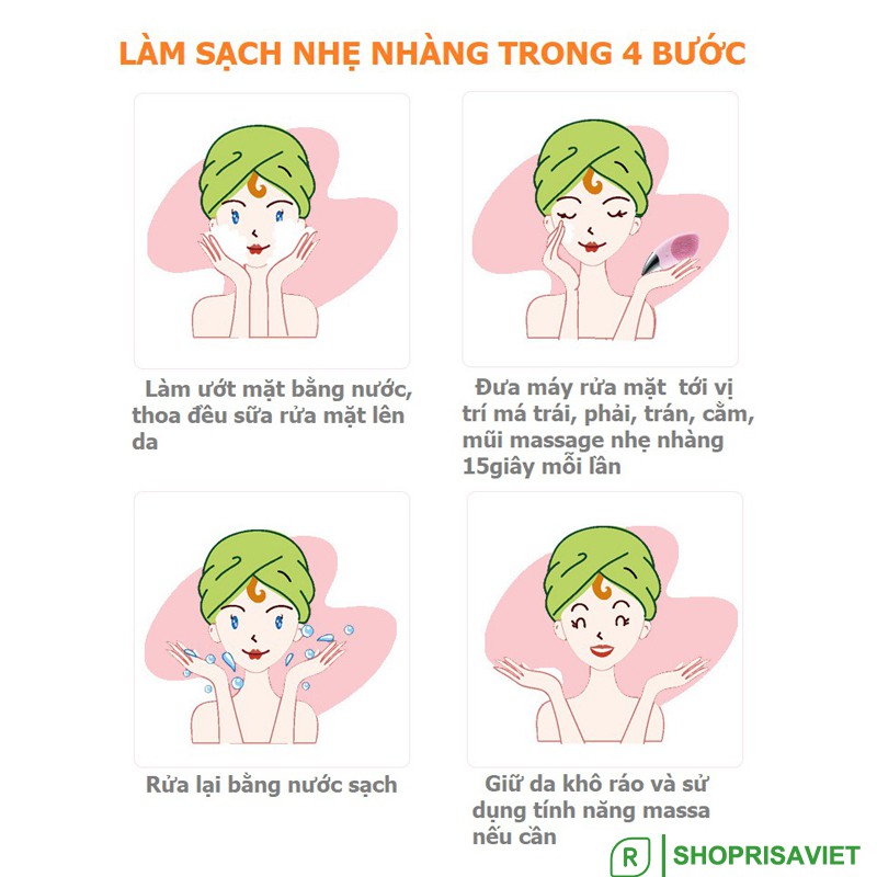 Máy Rửa Mặt Siêu Âm AIKEDILI SONIC FACIAL BRUSH - Tích Hợp 3 Công Nghệ Làm Đẹp - Sạc USB - Chống Nước Tuyệt Đối | BigBuy360 - bigbuy360.vn