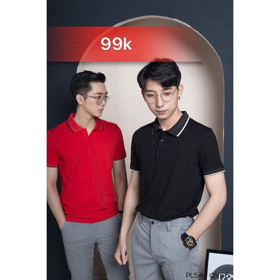 Áo phông cổ bẻ dệt cá sấu chất thun cottong mát, co giãn tốt dáng ôm body giá tốt | BigBuy360 - bigbuy360.vn