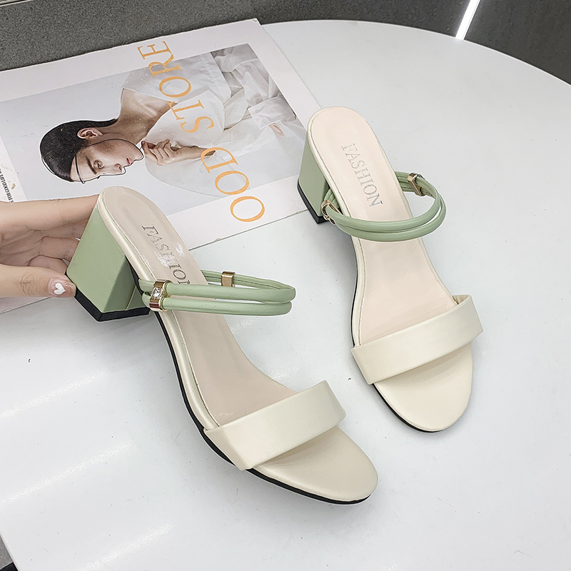 Giày sandal IELGY hai cách mang phong cách cổ điển cho nữ
