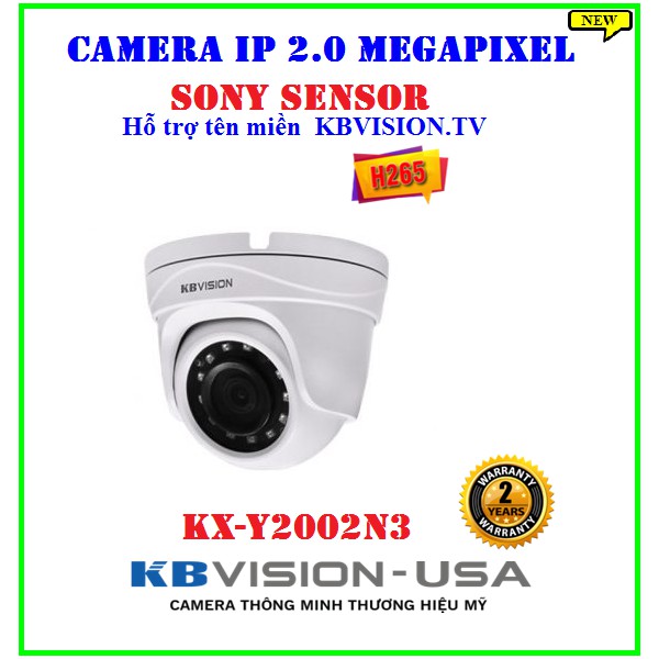 Camera IP 2.0Megapixel KBVISION KX-Y2002N3 ( ip có dây )