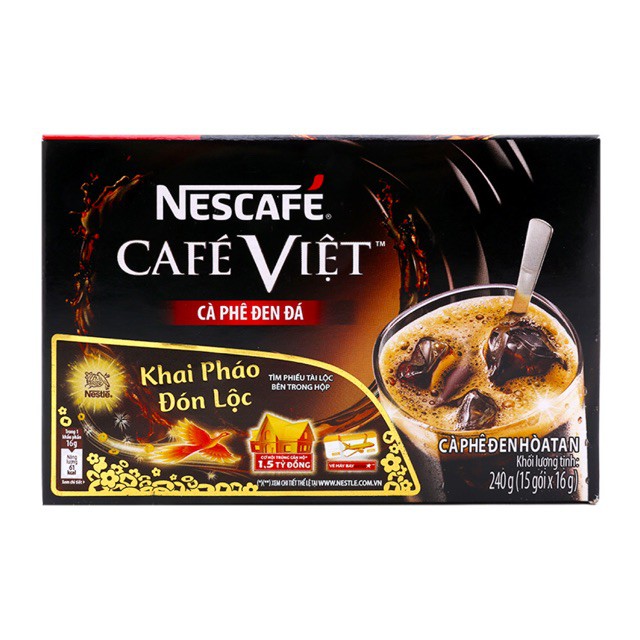 CÀ PHÊ ĐEN ĐÁ NESCAFE CAFE VIỆT 240G (15 GÓI)