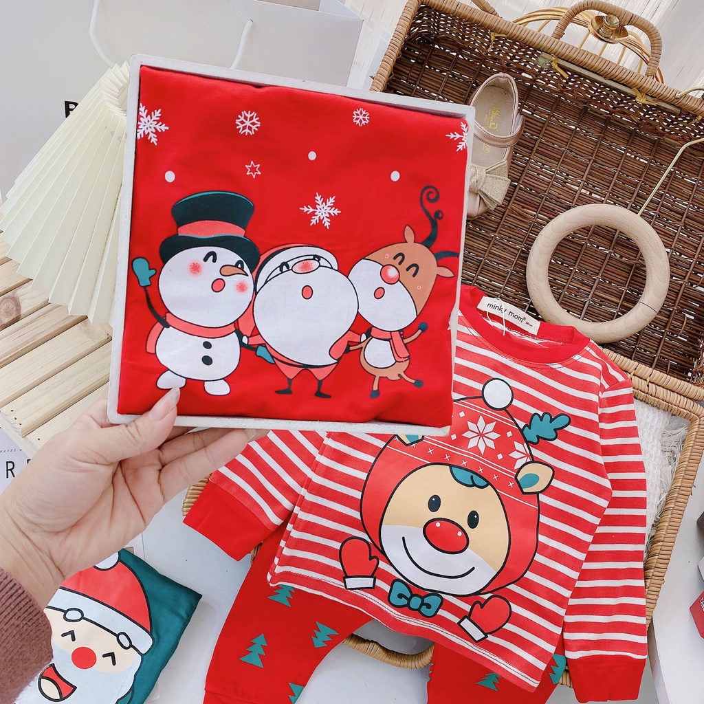 Đồ Giáng Sinh Cho Bé Trai, Bé Gái  Bộ NOEL Minky Mom Chính Hãng Cho Bé Trai Bé Gái  Chất Vải Co Giản Thấm Hút Mồ Hôi
