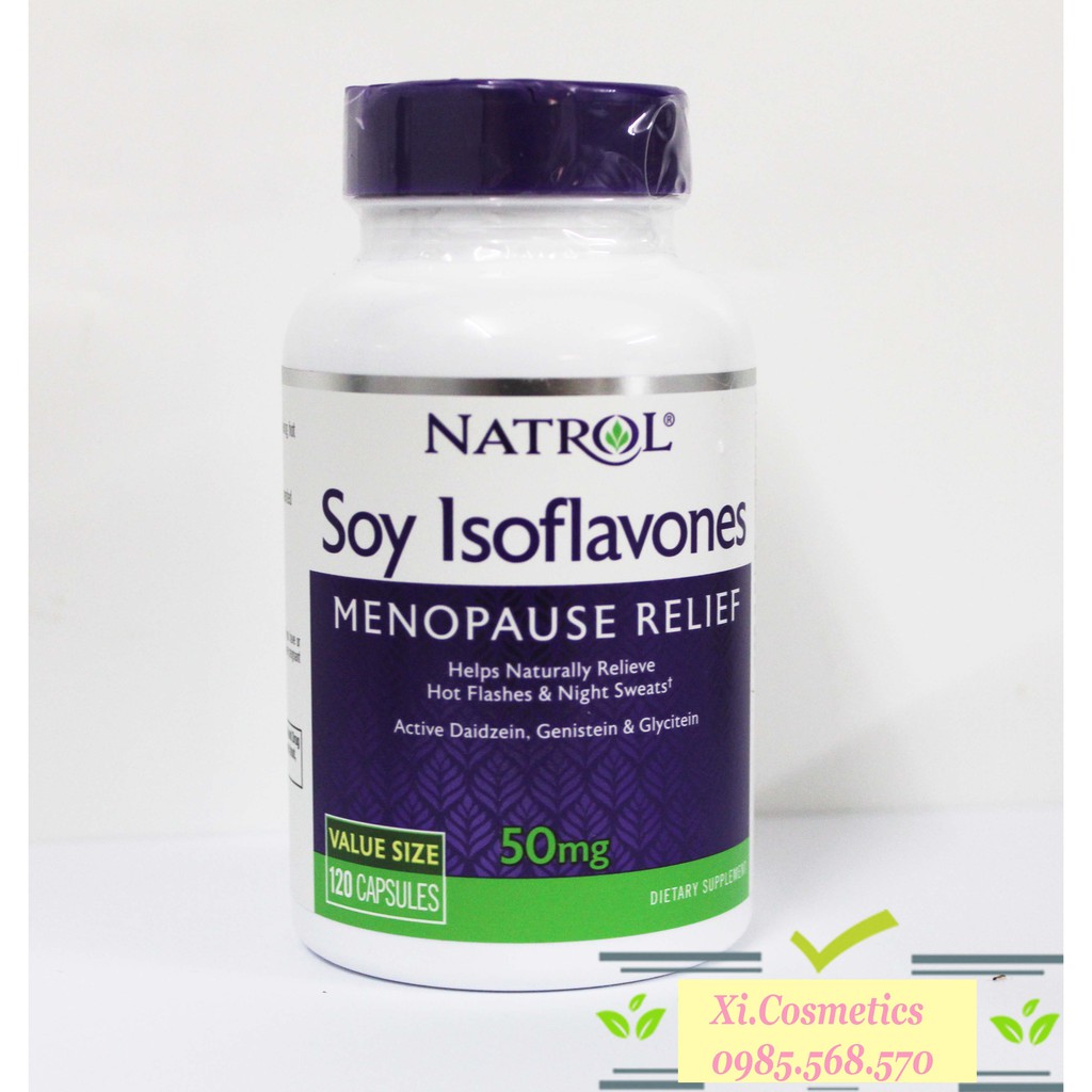 Viên Uống Natrol Soy Isoflavones 50mg Mầm Đậu Nành Cho Nữ 120 viên