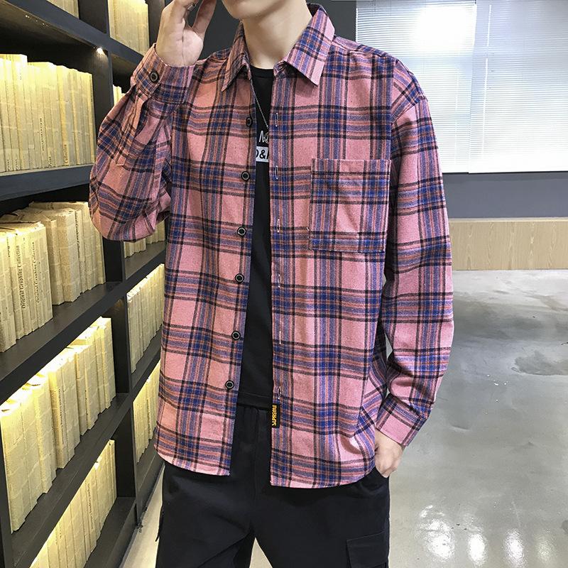 Áo Sơ Mi Nam Tay Dài Kẻ Sọc Phong Cách Nhật Bản