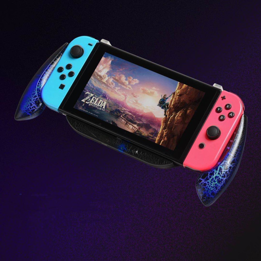 Tay Cầm Chơi Game Màu Xanh Dương Kèm Giá Đỡ Và Hộp Sạc Type C Cho Switch Pro | BigBuy360 - bigbuy360.vn