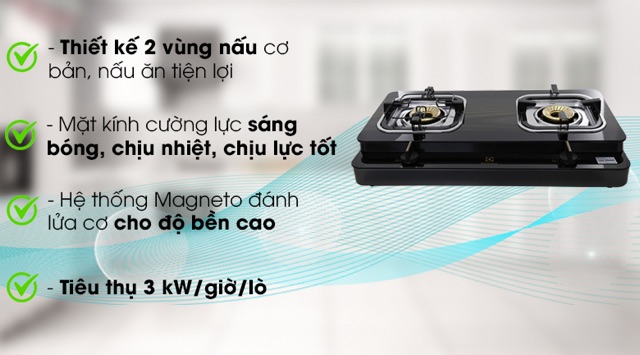 Bếp ga đôi Electrolux ETG727GKR ( TRƯNG BÀY ) tặng dây gas ,kính cường lực dễ vệ sinh