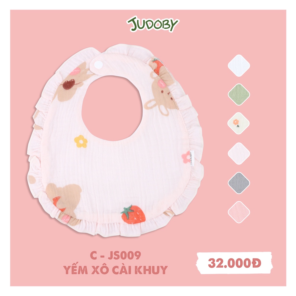 Judoby - Yếm xô cao cấp khuy bấm cổ tròn cho bé JS009