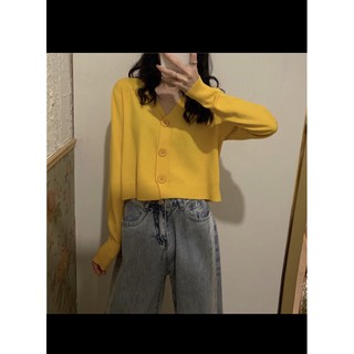 Áo len mỏng đóng cúc basic