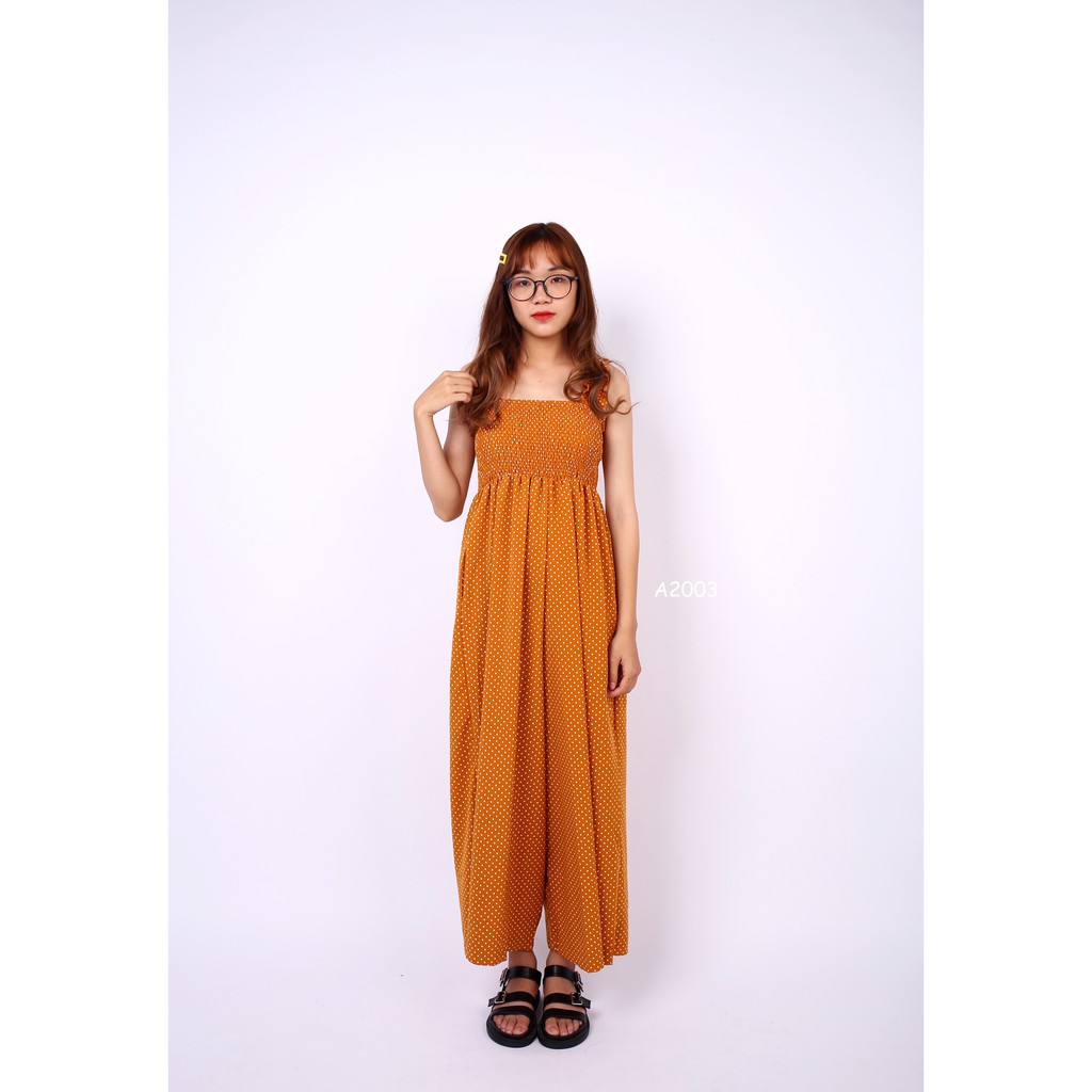 Jumpsuit 2 dây Minion Clothing, ống quần suông rộng phong cách Ulzzang Streetstyle Hàn Quốc Q2003