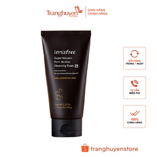 Sữa Rửa Mặt Tạo Bọt Làm Sạch Sâu Chứa Tro Núi Lửa Innisfree Super Volcanic Pore Micellar Cleansing Foam 2X 150ml